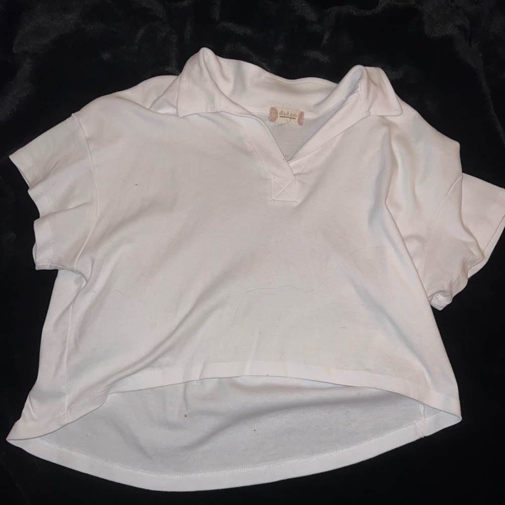 Altar'd State white cropped polo